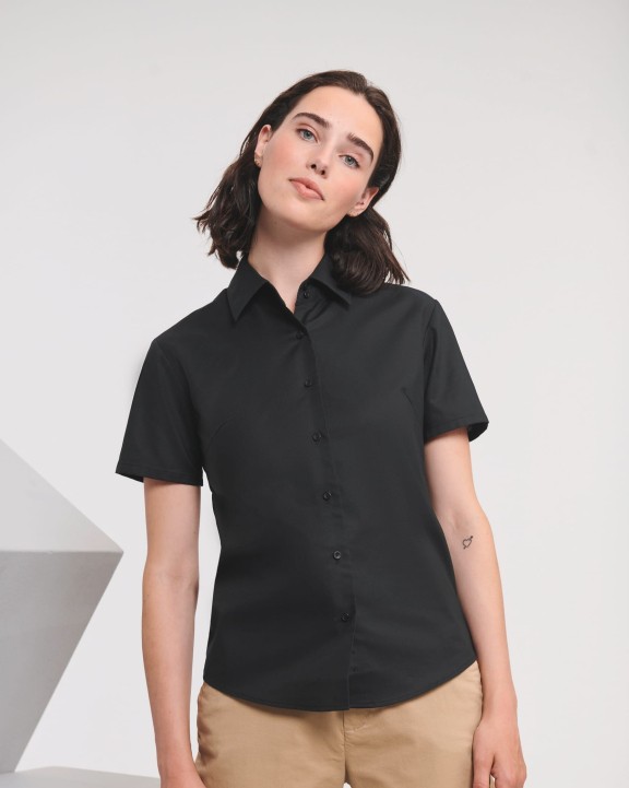 Hemd RUSSELL Ladies Short Sleeve Easy Care Oxford Shirt voor bedrukking &amp; borduring
