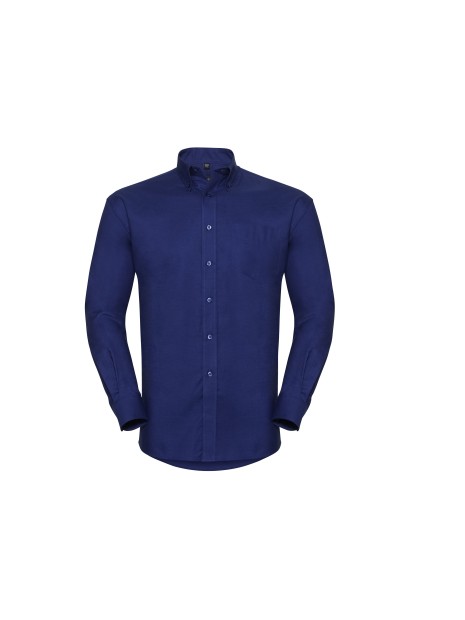 RUSSELL Chemise homme manches longues Oxford bright royal personnalisable
