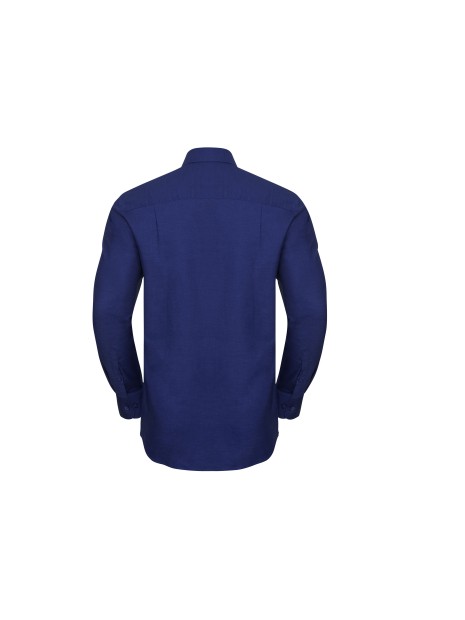 RUSSELL Chemise homme manches longues Oxford bright royal personnalisable
