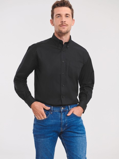 Chemises à personnaliser RUSSELL Chemise homme manches longues Oxford 