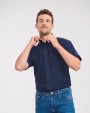 RUSSELL Men''s Short Sleeve Easy Care Oxford Shirt Hemd personalisierbar