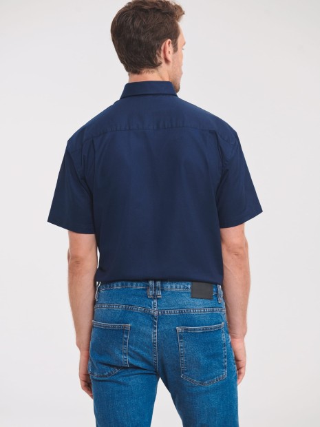 Chemises à personnaliser RUSSELL Chemise homme manches courtes Oxford 