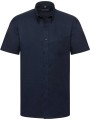 RUSSELL Chemise homme manches courtes Oxford bright navy personnalisable