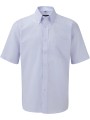 RUSSELL Chemise homme manches courtes Oxford bleu oxford personnalisable