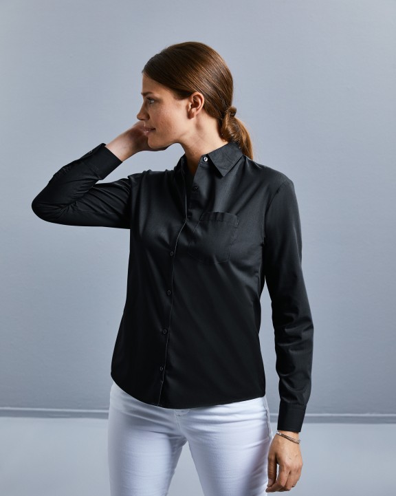 Chemise personnalisable RUSSELL Chemise femme popeline polycoton manches longues