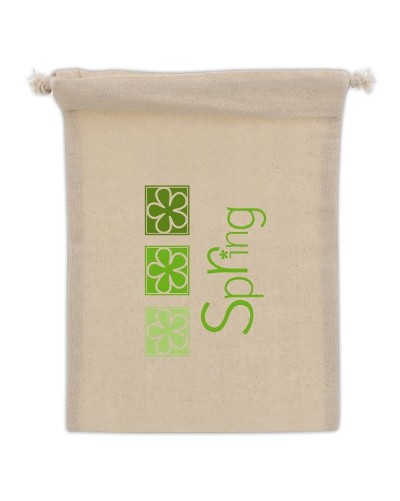 4DO Zuziehbeutel OEKO-TEX® Baumwolle 140g/m² 15x20cm Tasche personalisierbar