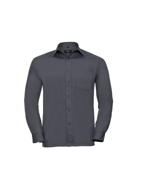 RUSSELL Men''s Ls Polycotton Popelinehemd Hemd personalisierbar