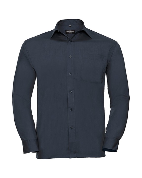 RUSSELL Men''s Ls Polycotton Popelinehemd Hemd personalisierbar