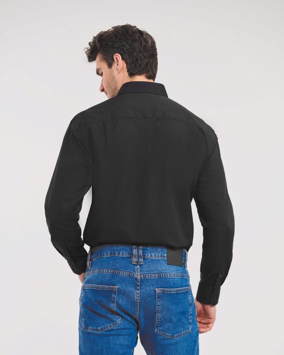RUSSELL Men''s Ls Polycotton Popelinehemd Hemd personalisierbar