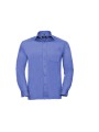 RUSSELL Chemise homme popeline polycoton manches longues bleu corporate personnalisable