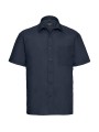 RUSSELL Chemise homme popeline polycoton manches courtes french marine personnalisable