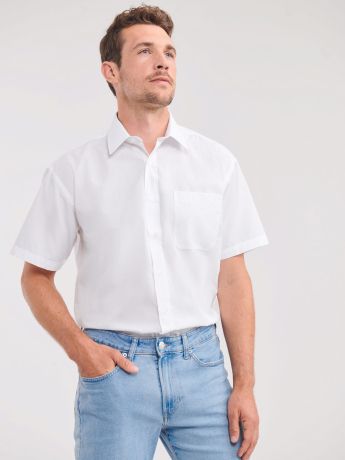 RUSSELL Chemise homme popeline polycoton manches courtes