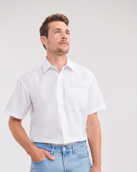 Hemd RUSSELL Men's Ss Polycotton Poplin Shirt voor bedrukking &amp; borduring