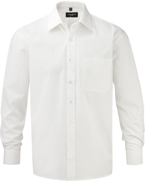 Chemise personnalisable RUSSELL Chemise homme popeline pur coton manches longues