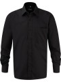 RUSSELL Chemise homme popeline pur coton manches longues noir personnalisable