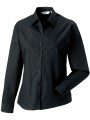 RUSSELL Chemise femme popeline pur coton manches longues noir personnalisable