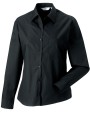 RUSSELL Ladies'' Ls Pure Cotton Easy Care Poplin Shirt Hemd personalisierbar