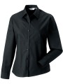 RUSSELL Chemise femme popeline pur coton manches longues noir personnalisable