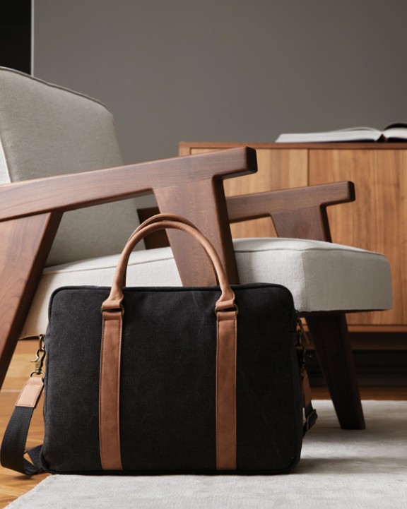 VINGA VINGA Bosler Computertasche aus RCS recyceltem Canvas Tasche personalisierbar