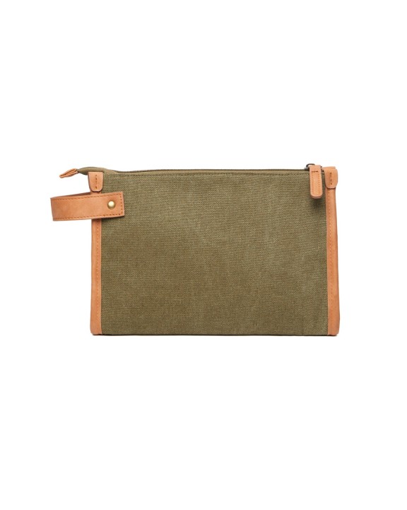 VINGA VINGA Bosler Kulturbeutel aus GRS recyceltem Canvas Tasche personalisierbar