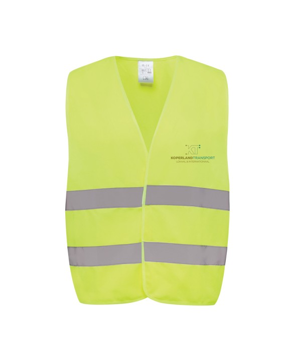 Fluohesje 4DO GRS gerecycled PET reflecterend veiligheidsvest voor bedrukking &amp; borduring