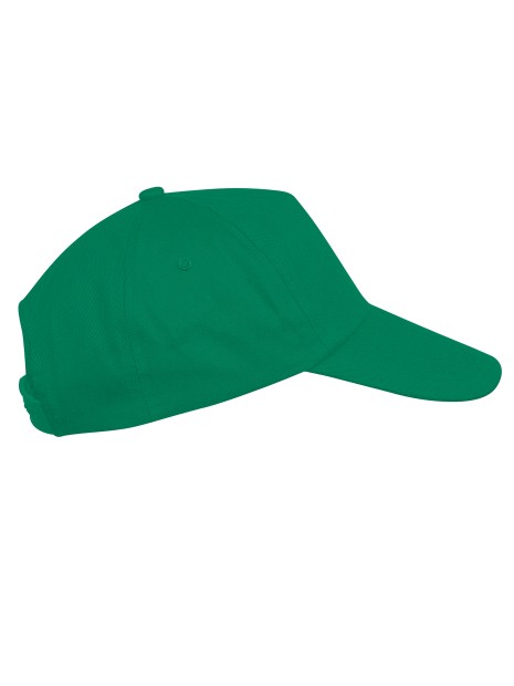 K-UP First kids - Casquette enfant 5 panneaux vert kelly personnalisable