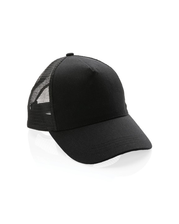 Petje 4DO Impact AWARE™ 5 panel recycled katoenen truckercap voor bedrukking &amp; borduring