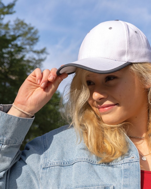 Casquettes personnalisable 4DO Casquette contraste 6 panneaux coton recyclé Impact AWARE™