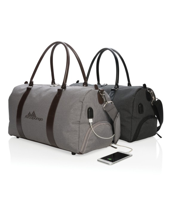 4DO Wochenendtasche mit USB A-Ausgang Tasche personalisierbar
