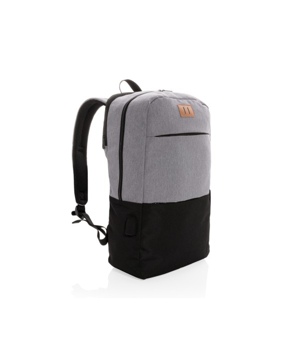 Sac & bagagerie personnalisable 4DO Sac à dos ordinateur 15,6" avec USB et anti RFID