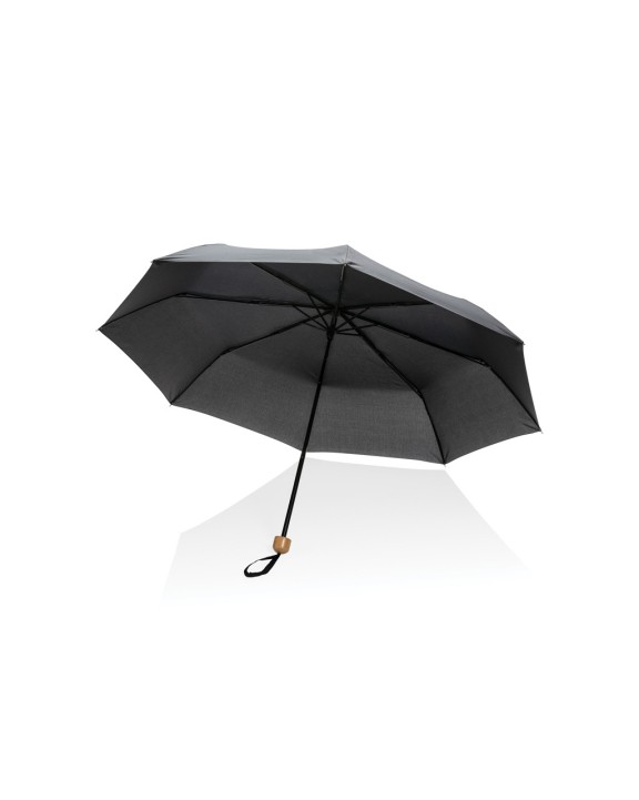 4DO 20.5" Impact AWARE™ RPET 190T Pongee Bambus Mini-Schirm Regenschirm personalisierbar