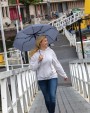 Parapluie personnalisable 4DO Parapluie 21" automatique rPET 190T et bambou Impact AWARE™
