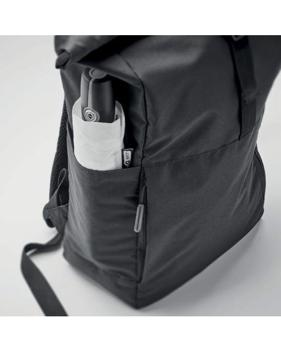 4DO Rolltop-Rucksack 300D RPET Tasche personalisierbar