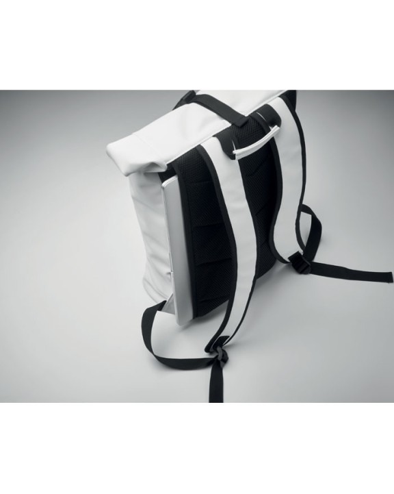 4DO 15" Rolltop-Rucksack PU Tasche personalisierbar