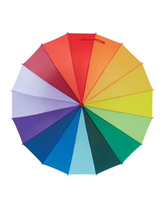 4DO Regenschirm regenbogenfarbig Regenschirm personalisierbar