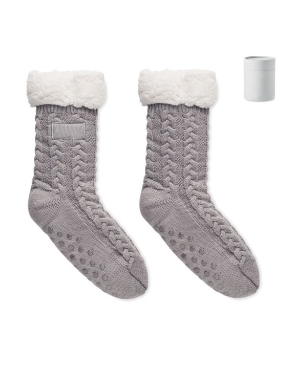 4DO Anti-Rutsch-Socken Gr. L Plaid personalisierbar