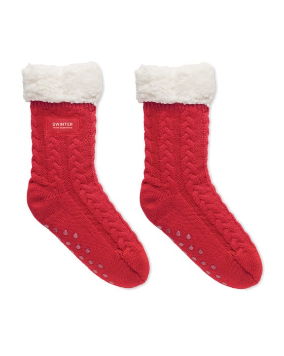 4DO Anti-Rutsch-Socken Gr. L Plaid personalisierbar