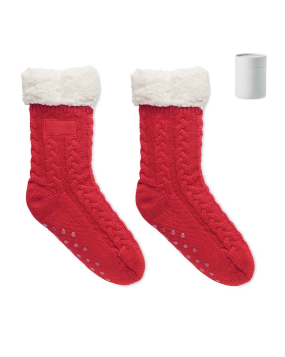 4DO Anti-Rutsch-Socken Gr. L Plaid personalisierbar