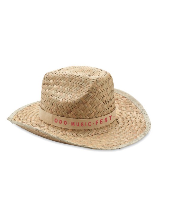 Casquette personnalisable 4DO Chapeau de cow-boy en paille