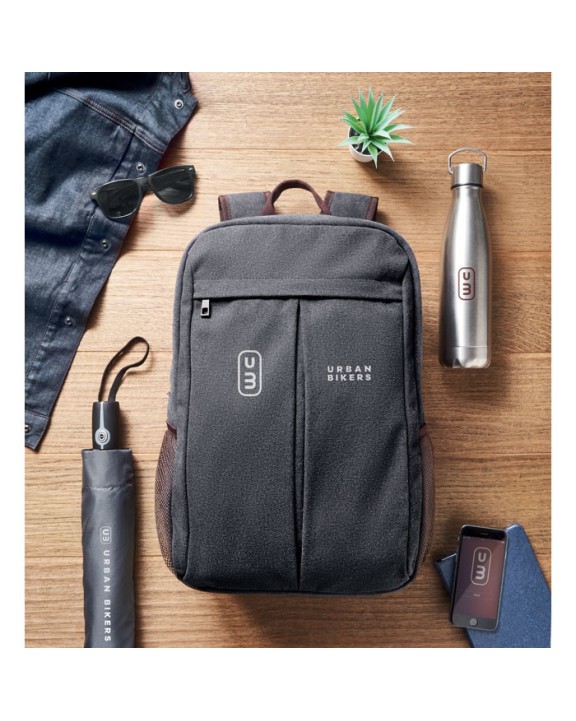 4DO Laptop Rucksack Canvas Tasche personalisierbar