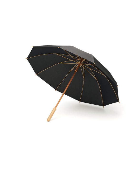 4DO 23,5" RPET/Bambus Regenschirm Regenschirm personalisierbar