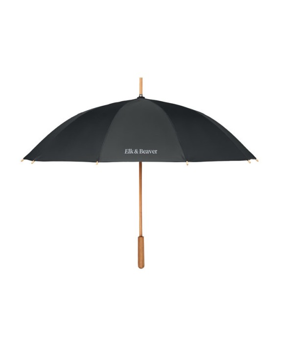 4DO 23,5" RPET/Bambus Regenschirm Regenschirm personalisierbar