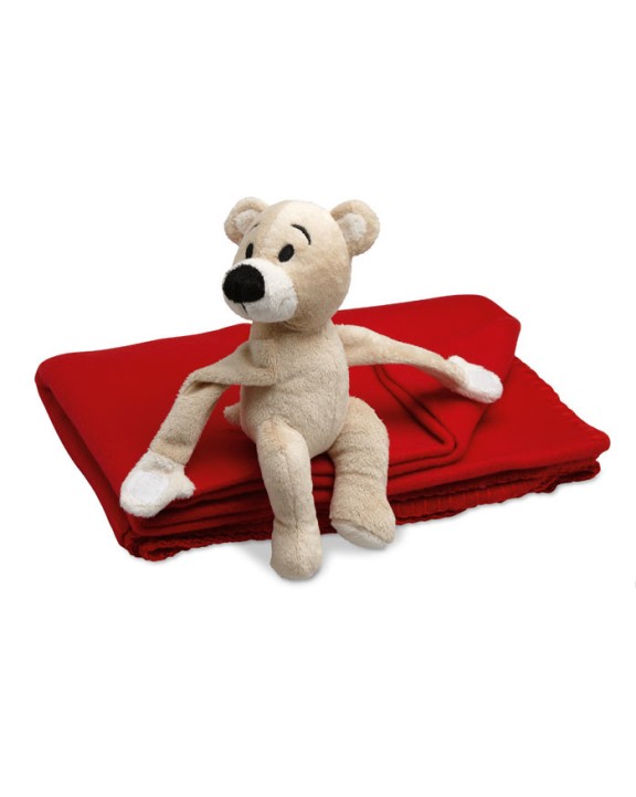 Fleecedeken 4DO Fleece deken met beer voor bedrukking &amp; borduring