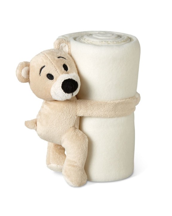 Fleecedeken 4DO Fleece deken met beer voor bedrukking &amp; borduring