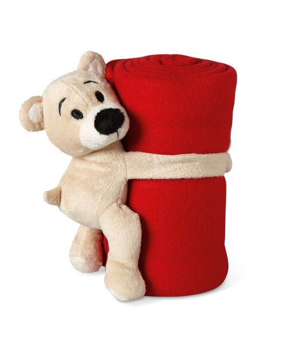 Fleecedeken 4DO Fleece deken met beer voor bedrukking &amp; borduring