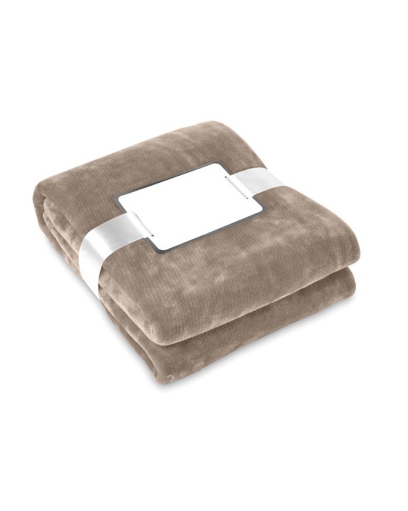 Plaid personnalisable 4DO Flanelle blanche