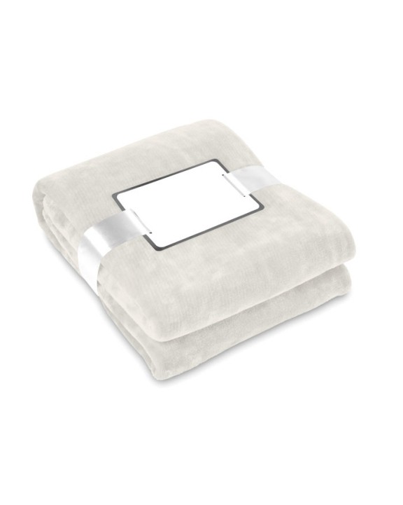 Plaid personnalisable 4DO Flanelle blanche