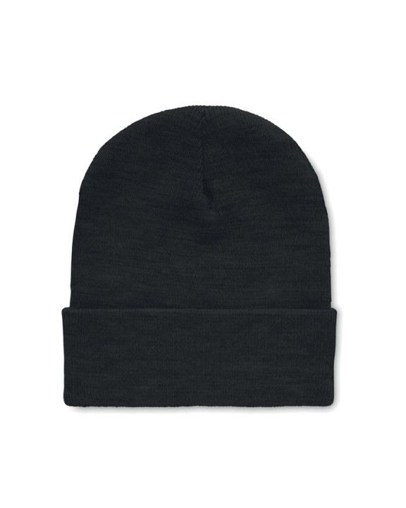 4DO Beanie mit Umschlag RPET Mütze, Schal & Handschuh personalisierbar