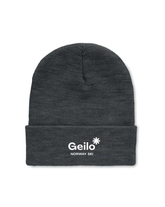 4DO Beanie mit Umschlag RPET Mütze, Schal & Handschuh personalisierbar