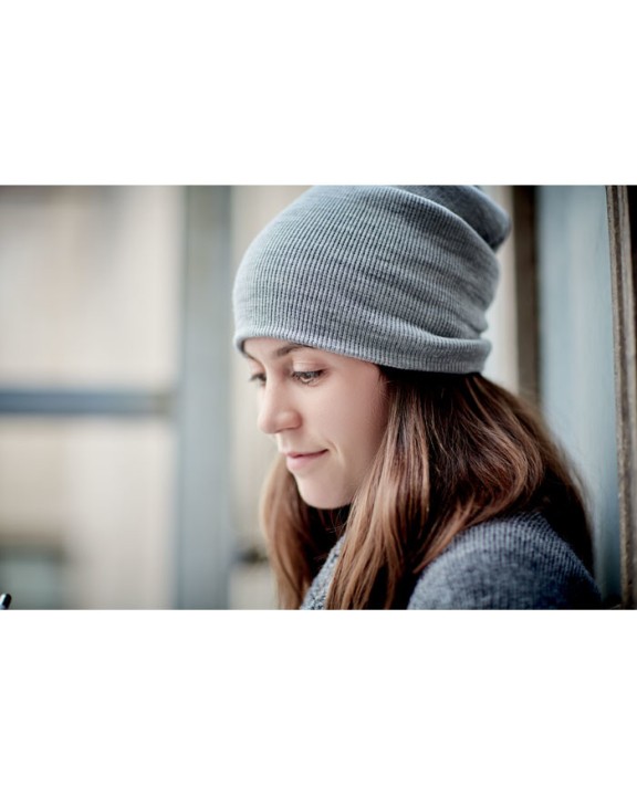 4DO Beanie mit Umschlag RPET Mütze, Schal & Handschuh personalisierbar